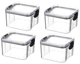 Kuber Industries Small Refrigerator Storage Crisper/Fridge Container with Airtight Lid-Pack of 4 (Transparent)